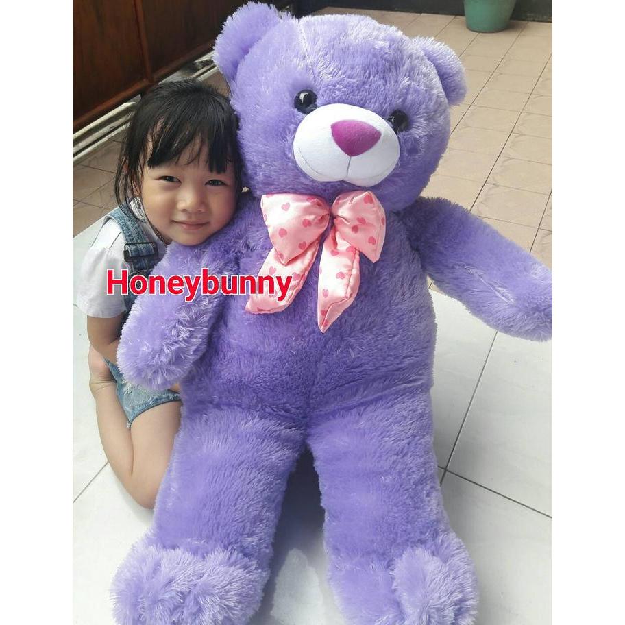 Boneka teddy bear ungu jumbo