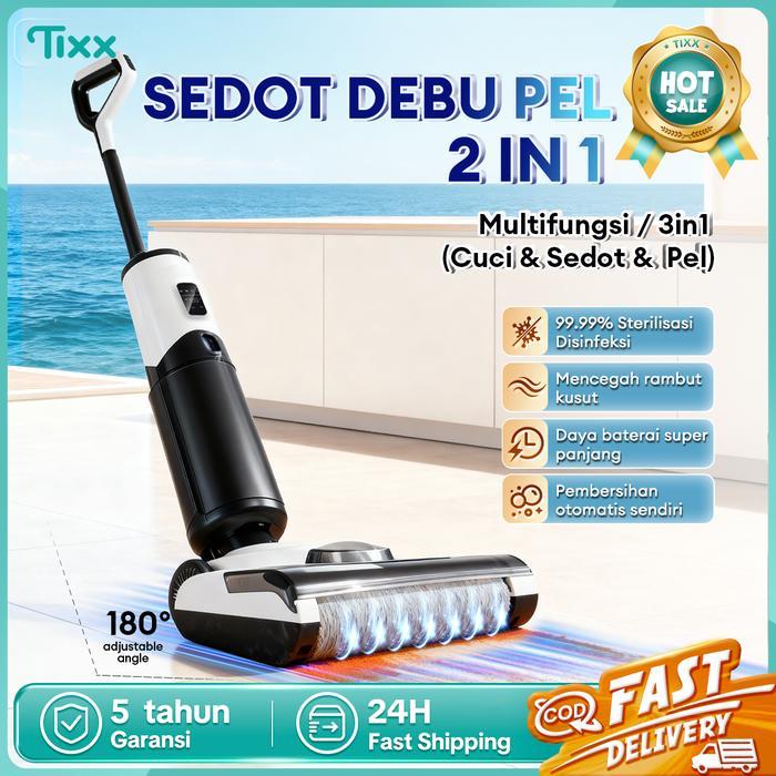 TIXX Cordless Wet Dry Sterilisation Vacuum Cleaner 25000PA Portable Vacuum Cleaner Membunuh Bakteri