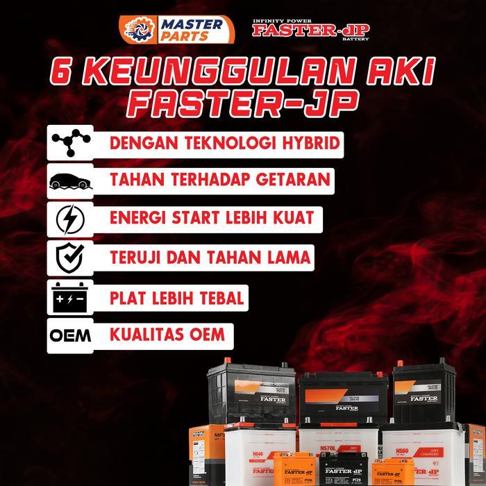 AKI FASTER JP NS60L 12V 45AH UNTUK NISSAN LIVINA, EVALIA, MARCH