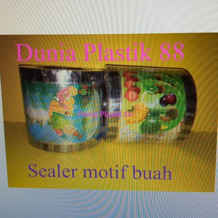 Best Seller SEALER BUAH tutup gelas plastik cup roll lid seal press pop ice es MOTIF gambar BUAH