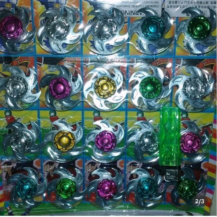 20 Pcs Mainan Gangsing Beyblade Besi