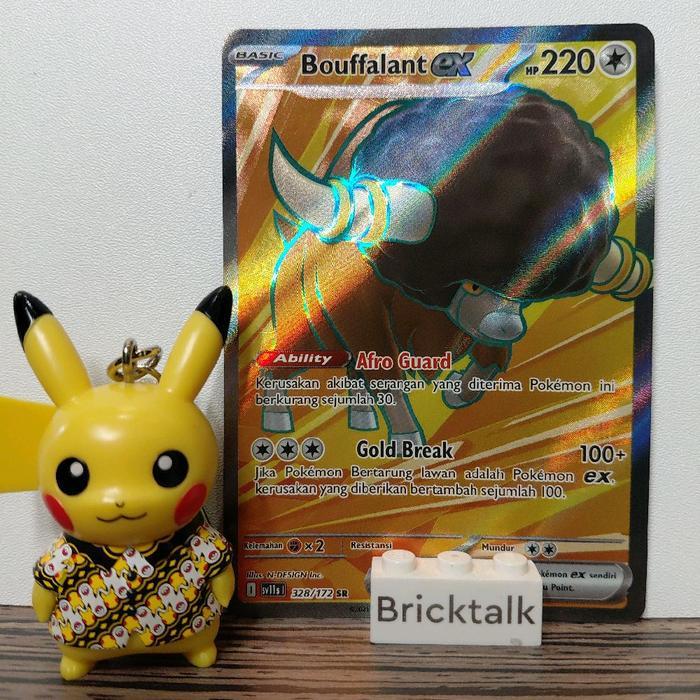 Bouffalant ex sv11s SR 328/172 Hitam dan Putih Indonesia Kartu Pokemon TCG Original
