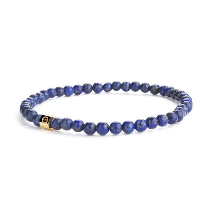 Nats Living - Gelang Batu Alam: Batu Lapis Lazuli 4mm, Move Forward - 14cm