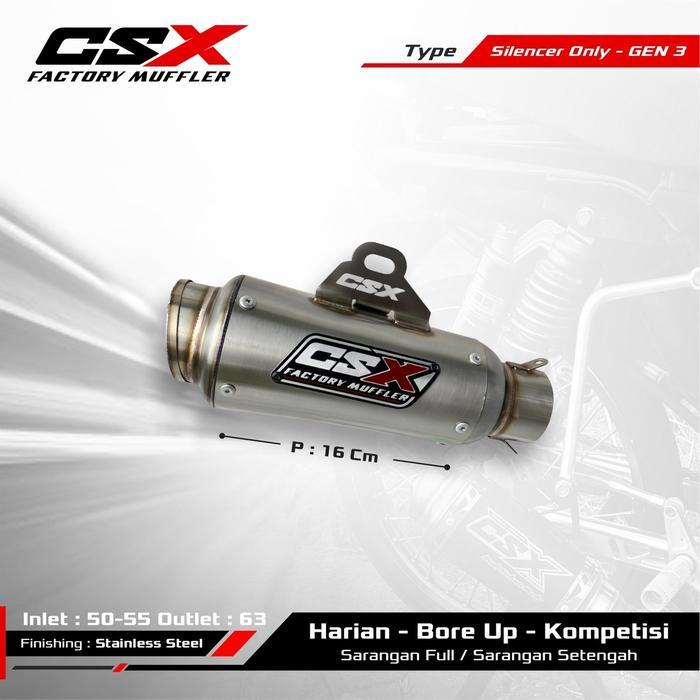 Silincer Racing Csx - Selenser Racing Type Gen 3 - By Csx Factory Muffler Knalpot