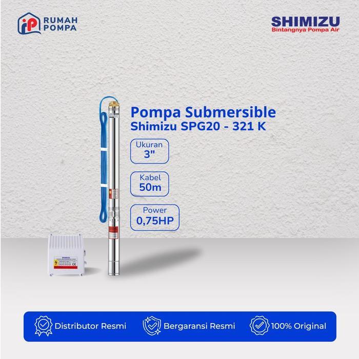 Pompa Submersible 0.75Hp Shimizu Spg20-321 K Original 0.75Hp 550W Terbaru 