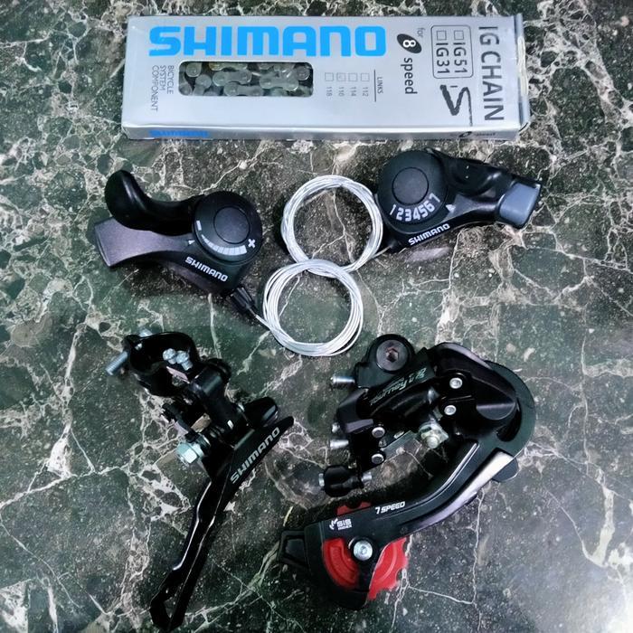 Groupset grupset Shimano Tourney TZ 3 X 7 Speed MTB RB Minion Seli