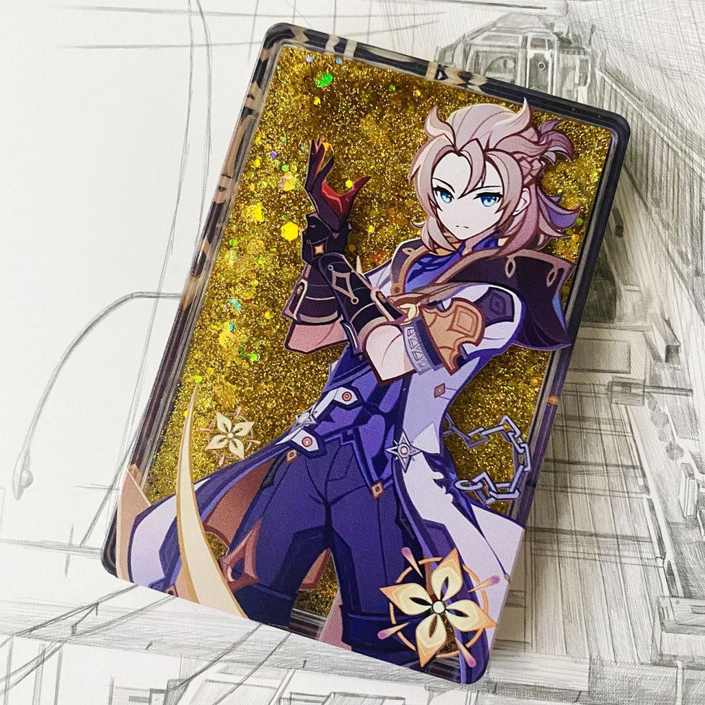 Game Albedo Genshin Impact Acrylic Brick Quicksand Mahjong BL Stand Model Cosplay Anime Collection