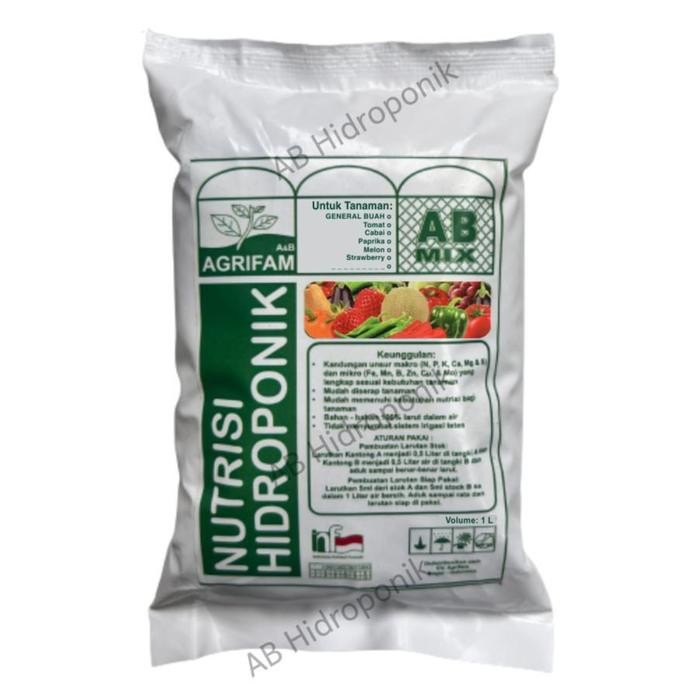 

Promo Ab Mix Nutrisi Hidroponik Buah Agrifam 1 Liter Diskon