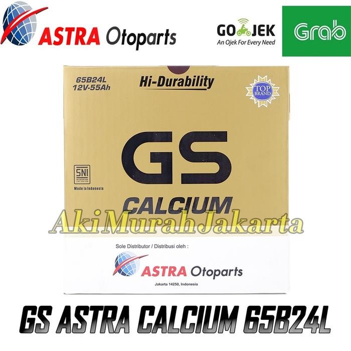 GS CALCIUM ASTRA AKI MOBIL NISSAN EVALIA NS60L / 65B24L - 55AH AKI KERING