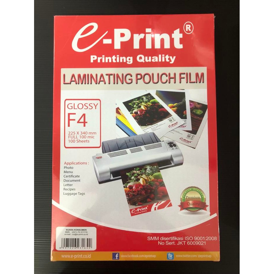 

Kertas Laminating F4 Eprint
