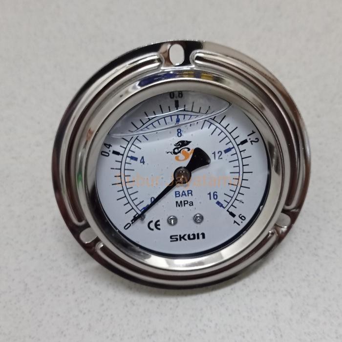 Pressure Gauge Payung Stainless Skon 2 1/2 " Inchi 1.6 Mpa / 16 Bar