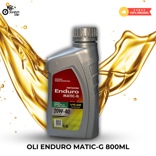 Oli Enduro Matic G 20W40 800ml ORIGINAL . untuk motor matic vario beat scoopy spacy mio skydrive