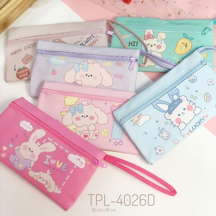 

TEMPAT PENSIL KARAKTER KELINCI LUCU - PENCIL CASE - POUCH UNIVERSAL 18 X 10 CM - POUCH HANPHONE
