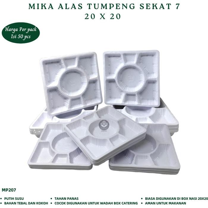 Mika Dalaman Nasi Sekat 7 Mika Nasi Tumpeng Mika Box Tumpeng Mini (Isi 50 Pcs-MP207)