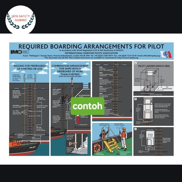 

Required boarding arrangements for pilots poster imo solas