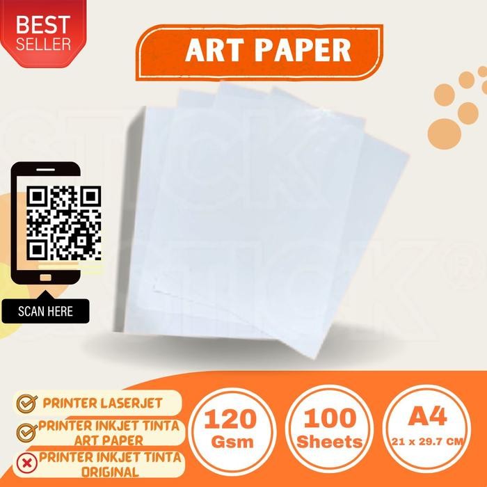 

Pilihan- Art Paper 120 Gsm A4 Isi 100 Lbr / Kertas Brosur Glossy