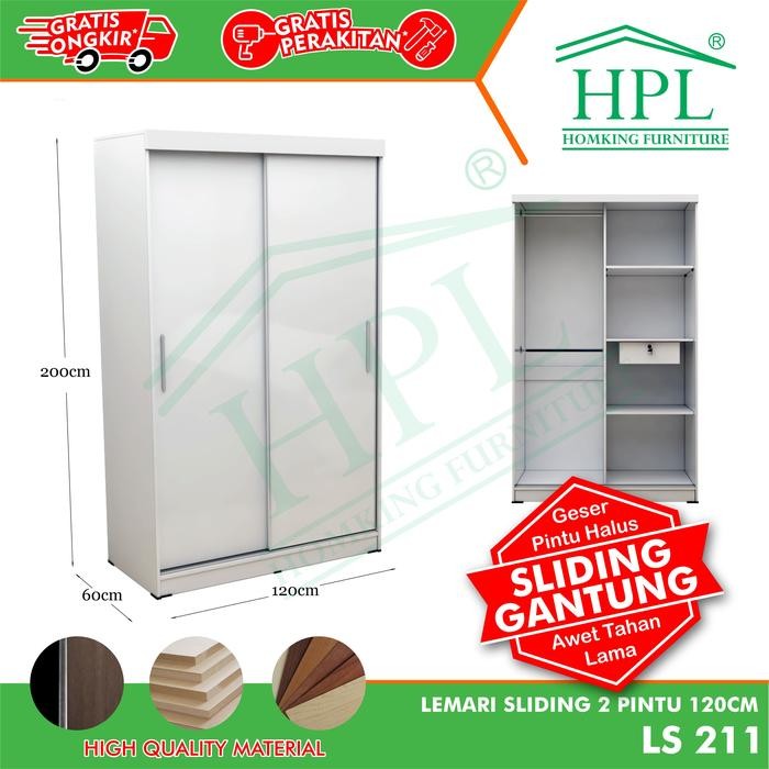 Lemari Pakaian HPL Sliding Door 2 Pintu
