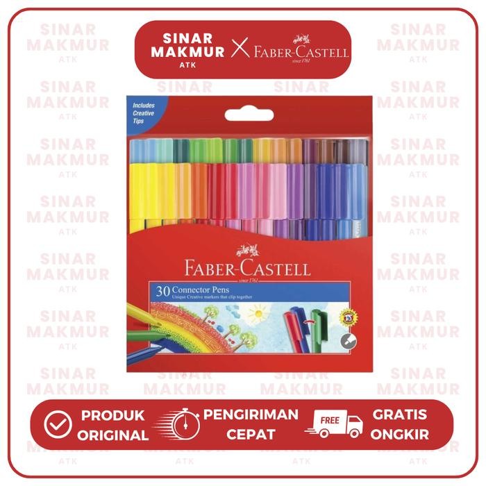 

Bisa E-Katalog! Connector Pen/Spidol Warna/Coloring Marker 30 Warna Faber Castell (Set)