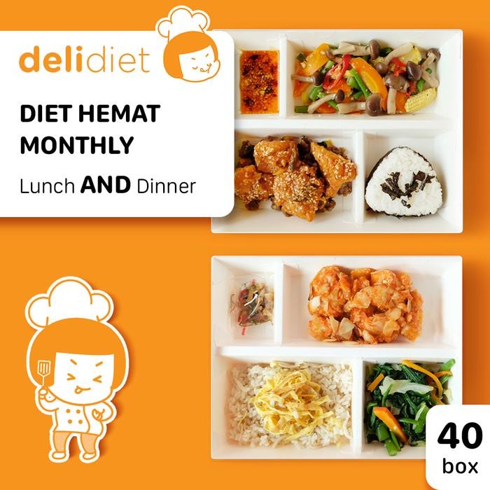 

Pilihan- Delidiet Paket Monthly Lunch And Dinner (40 Box-20 Days) Katering Diet