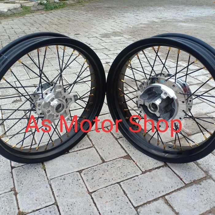 Velg Set Tapak Lebar 300 -350 Ring 17 Tromol R15 V3 Vixion R155 Xsr