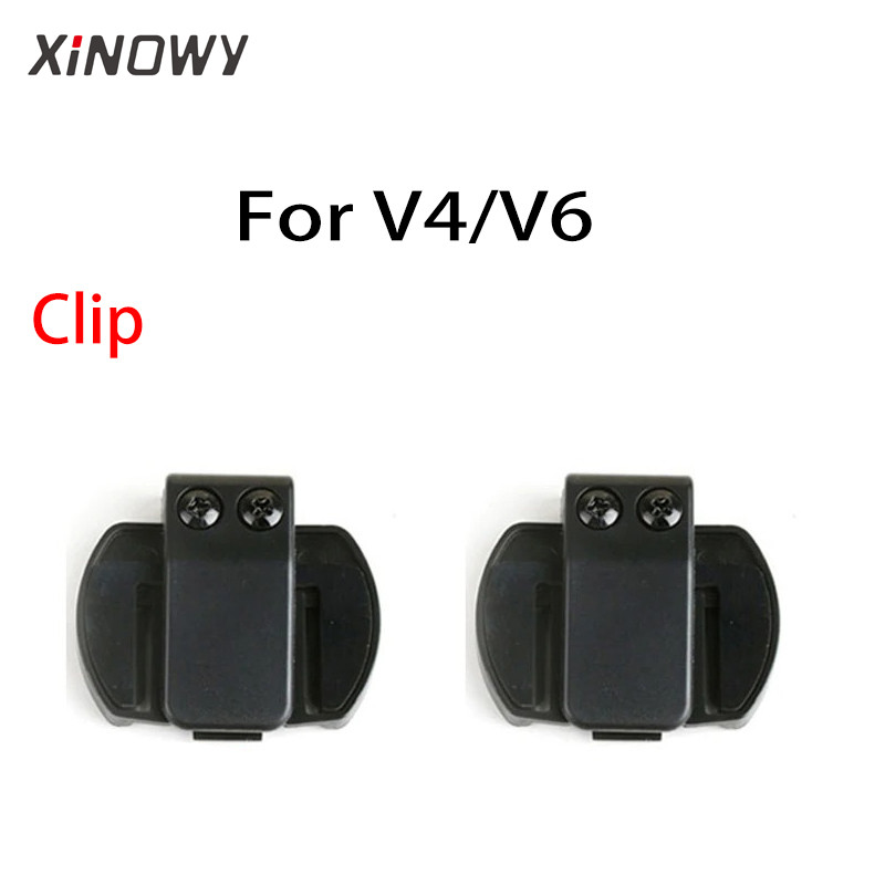 XINOWY 2 PCS Clip for  V4 V6 Pro Motorcycle Helmet Headset Interphone