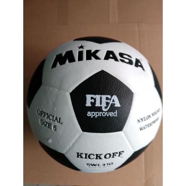 bola kaki merk mikasa hitam putih [kualitas terbaik]