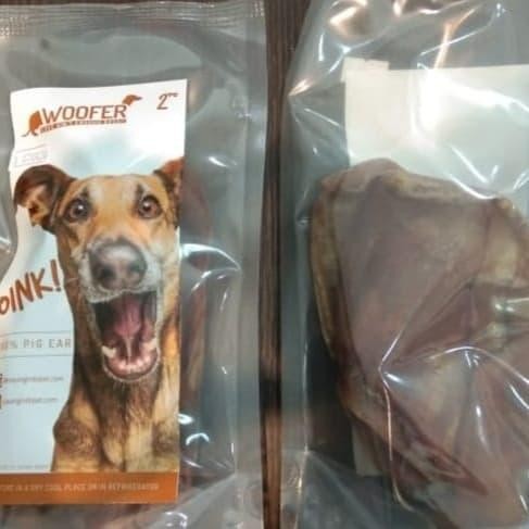 Pilihan- Woofer Dog Treas/ Woofer Pig Ear Oink/Snack Anjing/Kuping Babi/Pig Ear