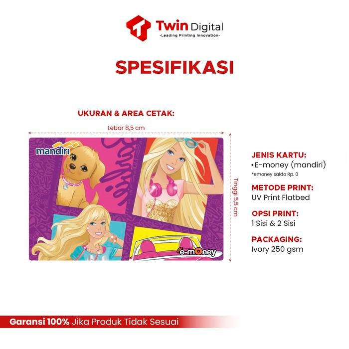 Pilihan- E-Money Card Mandiri Tap Barbie'S Edition - Kartu Toll Edisi Barbie