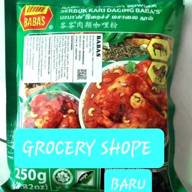 

Stok Baru BABAS MEAT CURRY POWDER BUMBU KARI DANGING 250 GR