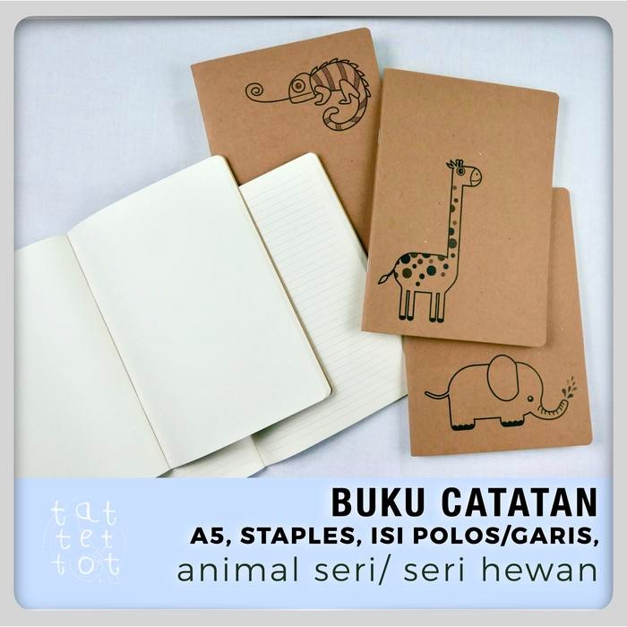 

New buku tulis polos A5 notebook kraft coklat bookpaper custom