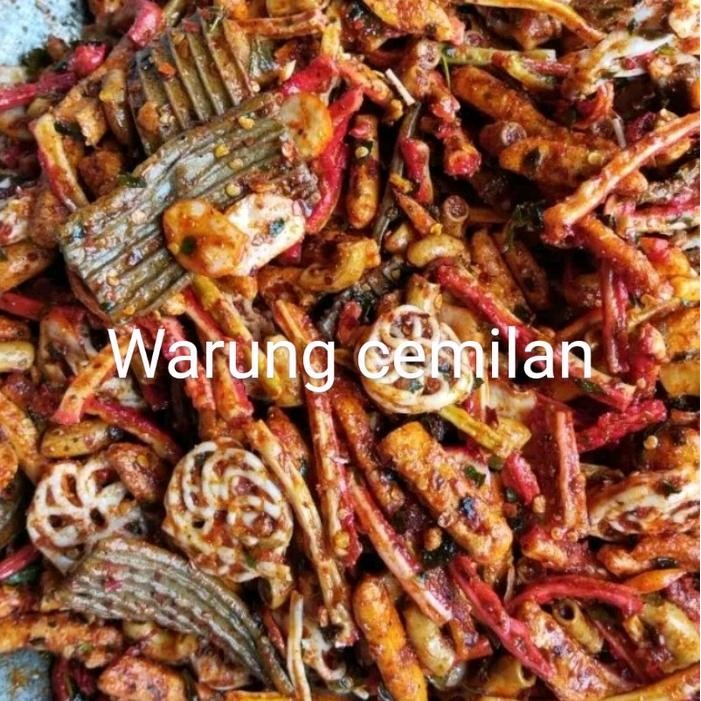 

New SEBLAK CAMPUR/MIX ANEKA KERUPUK SEBLAK JENGKOL/BETON/PEDO/BASRENG neto 500gram Pedas Snack