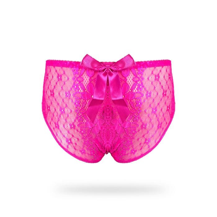 Mamaway - Cd Celana Dalam Wanita Sexy Transparan Renda Brukat Open Crotch Gfb