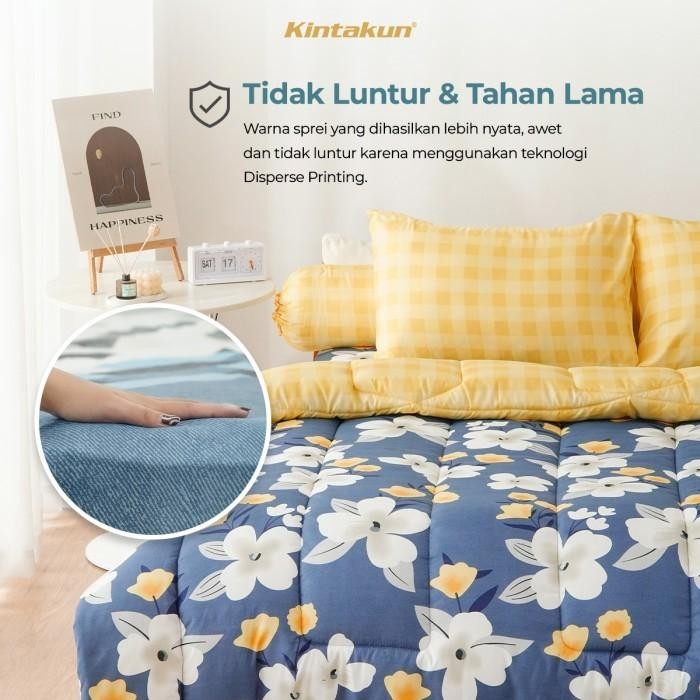 Kintakun Dluxe Sprei Duo 2In1 Tinggi 25Cm 120 X 200 Multivarian Aesthetic Kain Rumbai Sarung Bantal