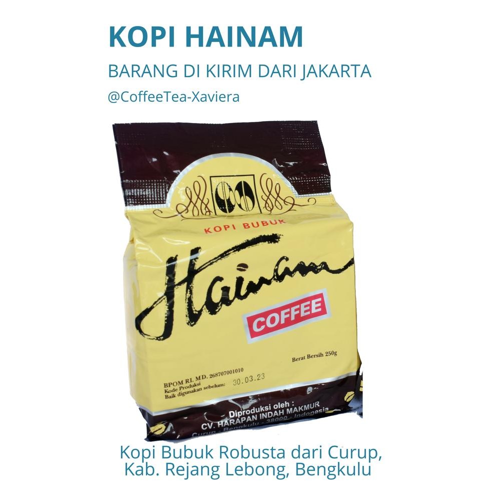 

TERMURAH Hainam Kopi Bubuk Robusta 250 Gram Original Asli dari Curup Bengkulu Sensasi Rasa Gurih