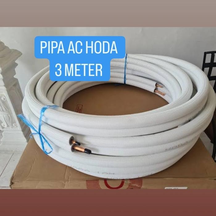 Paket 3 Meter Pipa AC HODA 1/2 - 1 PK ukuran Pipa 1/4-3/8 Tebal 0.6mm
