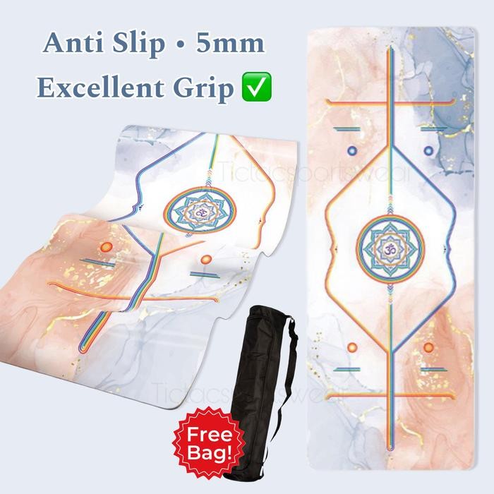 YOGA MAT PU PREMIUM (FREE BAG) / MATRAS YOGA PU ANTI SLIP