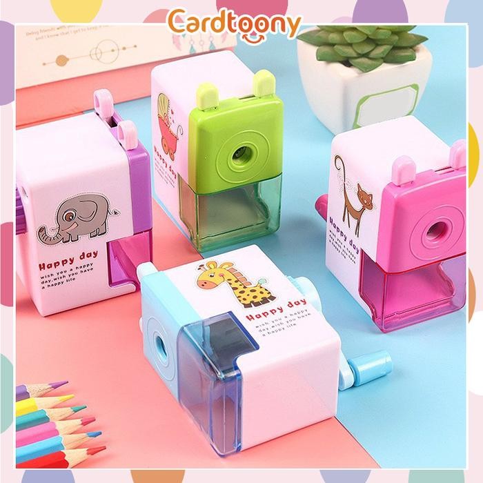 

OJ Serutan Rautan Meja Putar Mini Pensil Lucu Imut Pencil Sharpener Gambar Hewan