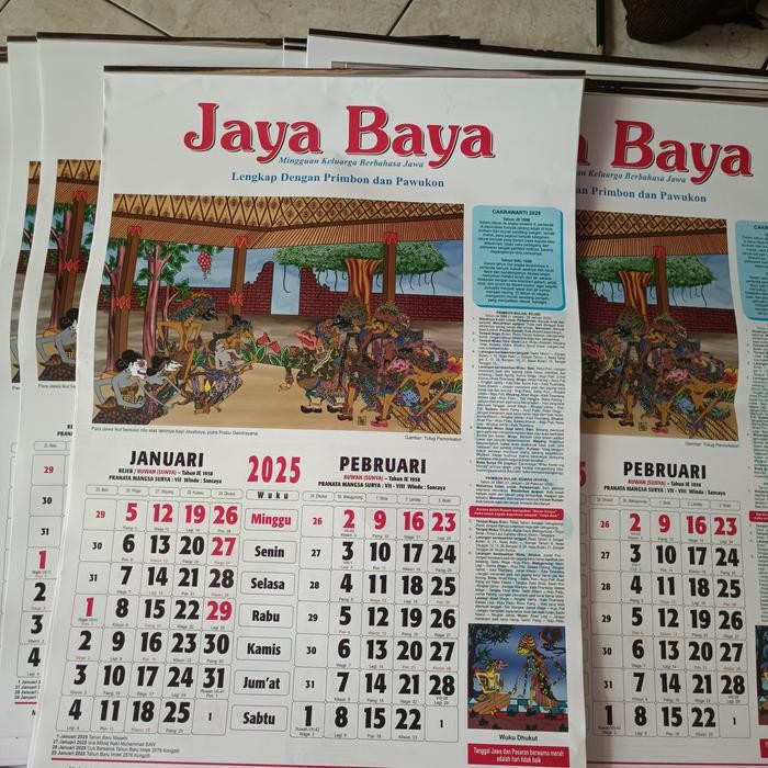 OJ Kalender Jaya Baya 2024 dan 2025, Kalender Jayabaya 2024 dan 2025, Kalender Primbon Jawa-