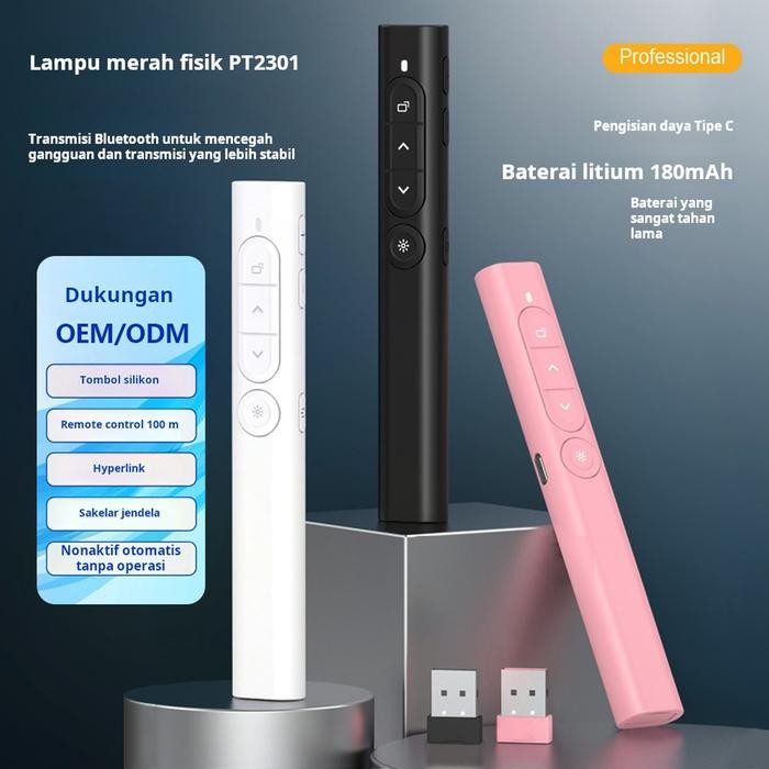 

New Pena laser isi ulang kuliah kantor pengajaran nirkabel multifungsi baru pena pemutar halaman PPT