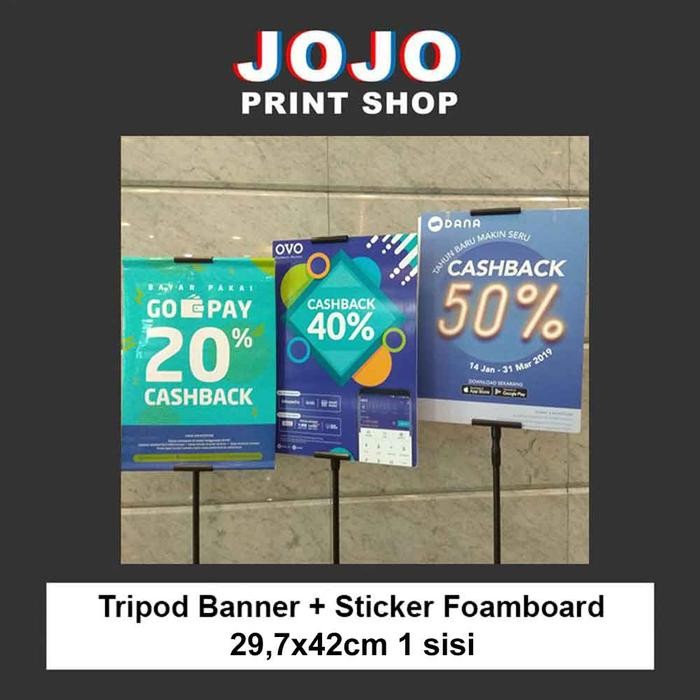 

TRIPOD BANNER A3 ART KARTON + IMPRABOARD LANGSUNG JADI!