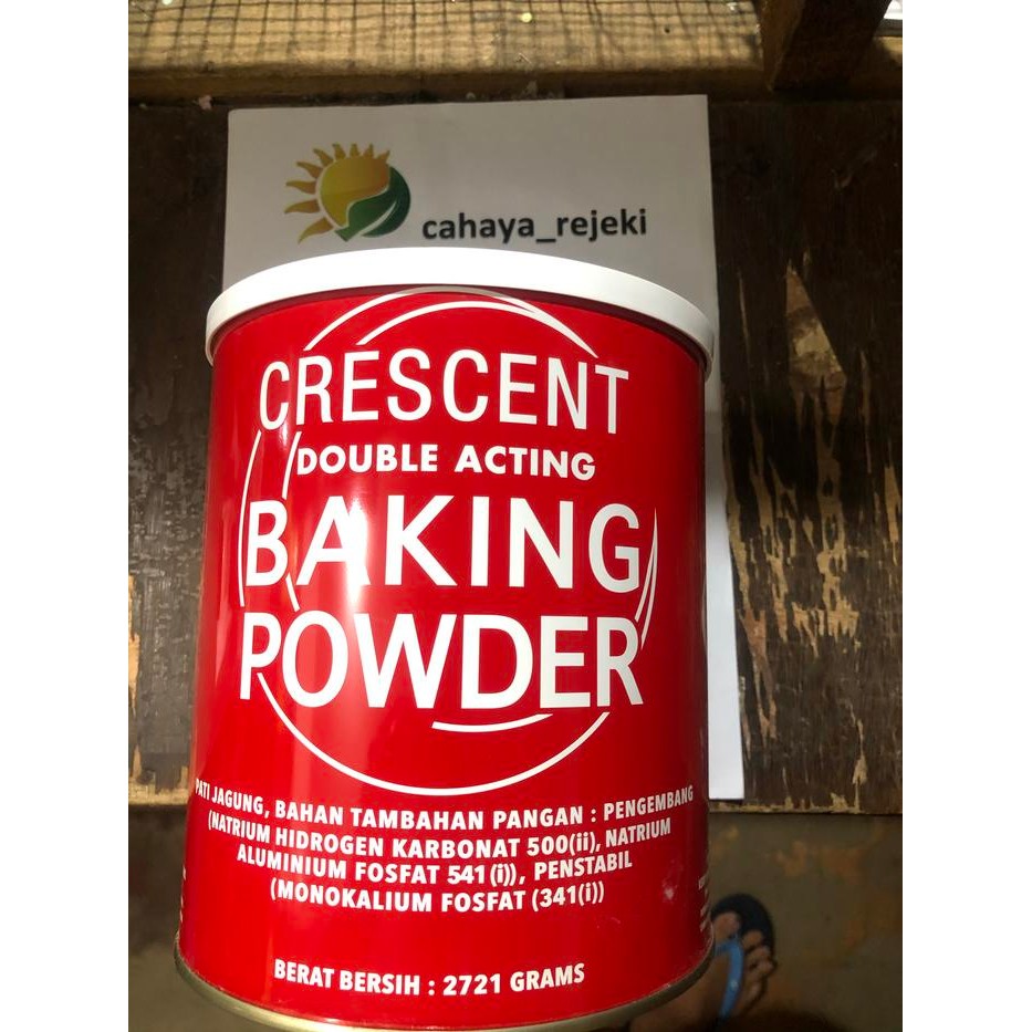 

Stok Baru CRESCENT BAKING POWDER (DOUBLE ACTING) uk. 2,72kg