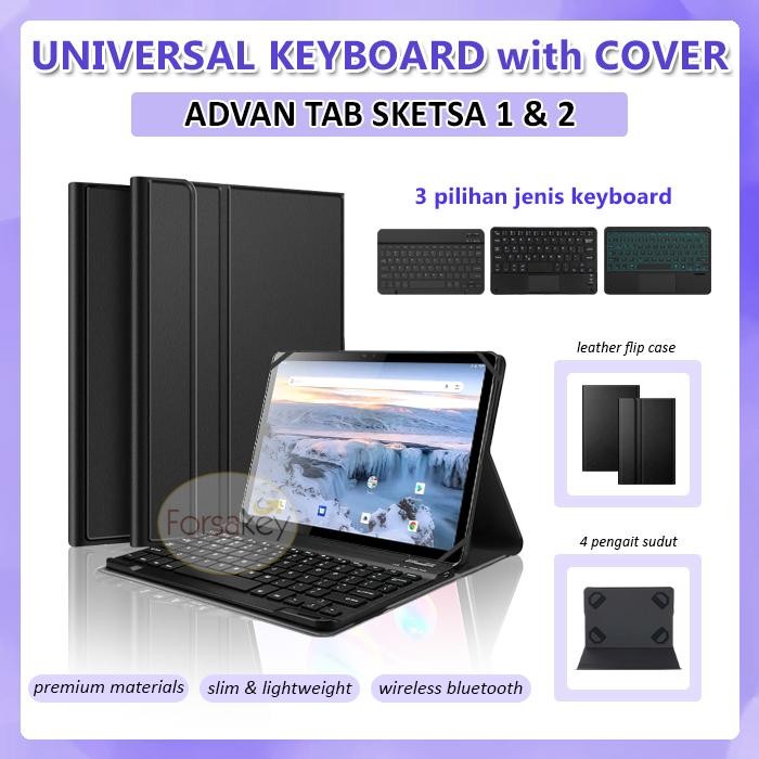 Advan Tab Sketsa 1 2 Tablet 10 10.1 Inch Bluetooth Keyboard Case Cover