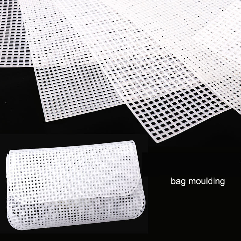 Plastic Mesh Canvas Cloth Grid DIY Handbag Bag Making Crochet Latch Hook Weaving Bags Making Templat