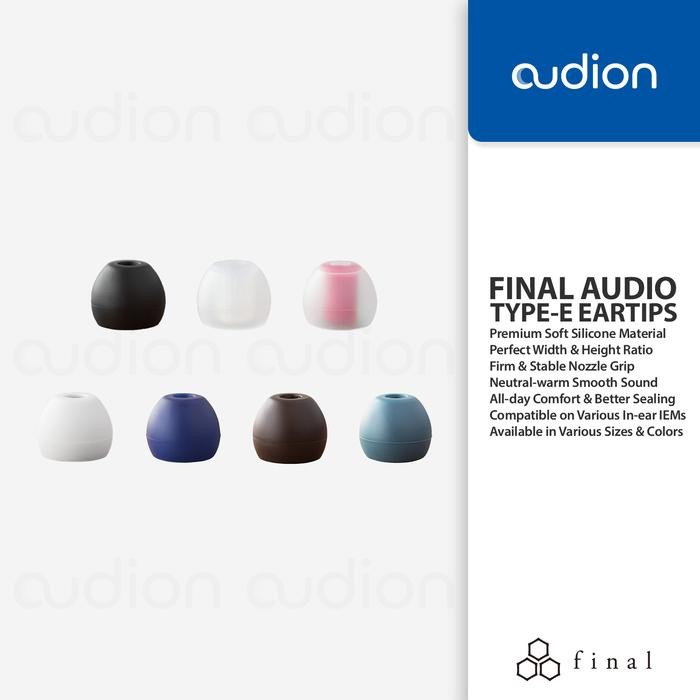 Final Audio Type-E/Type E Soft & Comfortable Silicone Eartips Earpiece