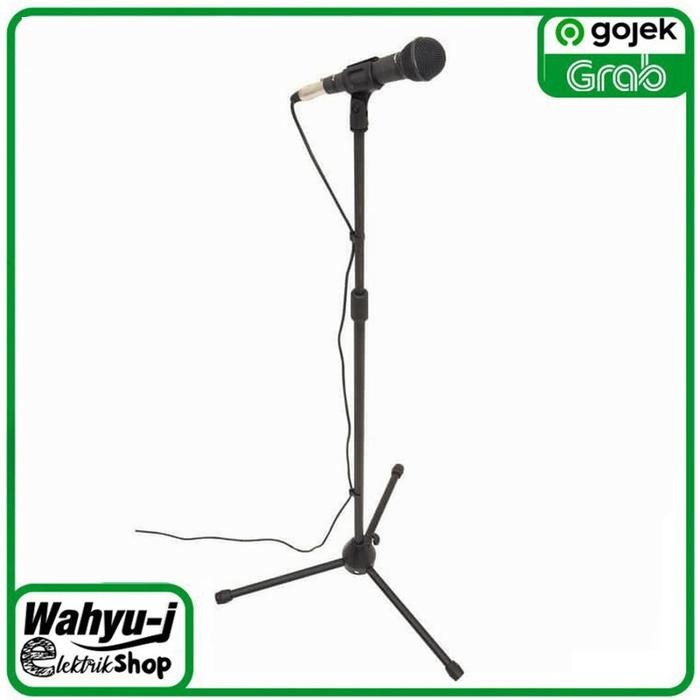 Ready Tiang mic / Stand Mic Berdiri Berkualitas Top Plus Holder - hitam