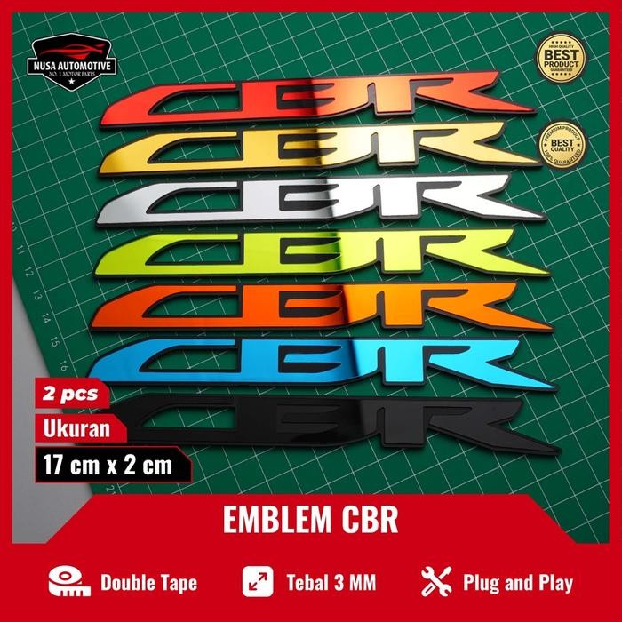 EMBLEM CBR 3D AKSESORIS LOGO TIMBUL VARIASI TANGKI MOTOR HONDA CBR