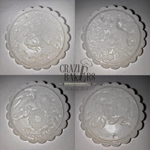 Cetakan Kue Bulan Bulat Mooncake Mold Kecil (5 desain)