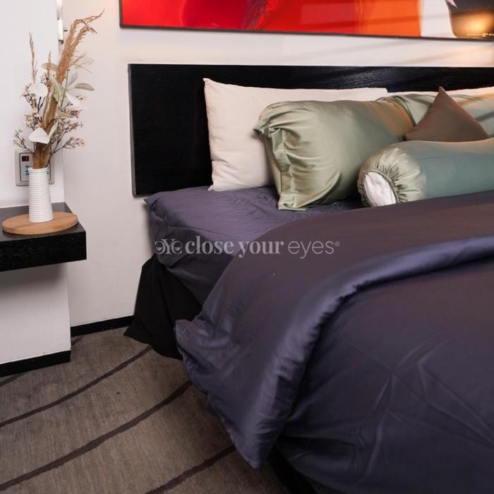 Close Your Eyes - Bedcover Set Sprei Tencel Lyocell 60s Isian Microfiber (Bedcover + Set Sprei +