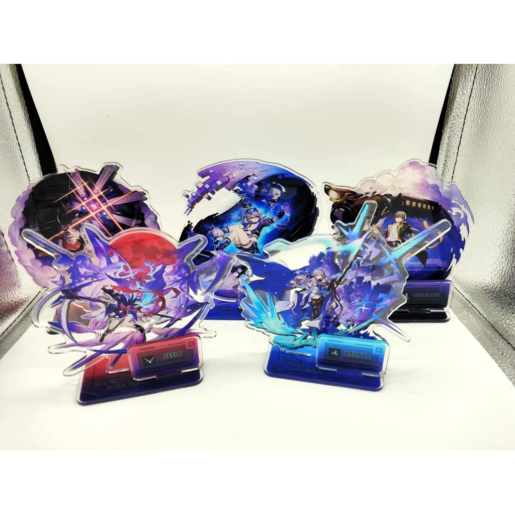 Anime Figure Honkai: Star Rail Model Plate Desk Decor Standing Sign Figures Bronya DanHeng  JingYuan
