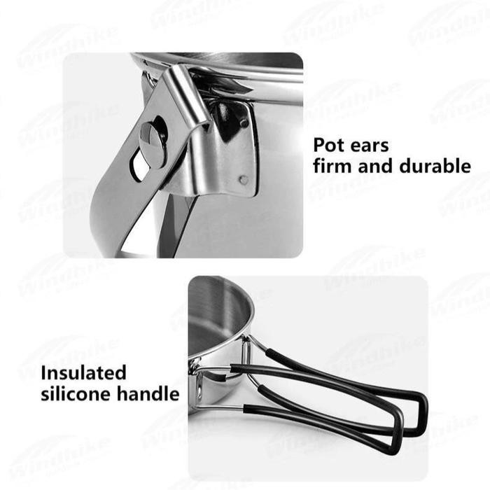 COOKING SET / NESTING / PANCI STAINLESS CAMPING NATUREHIKE NH22CJ005